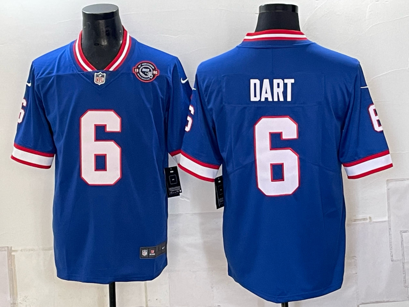 Men New York Giants #6 Dart blue Nike 2026 NFL Game Jersey 100406